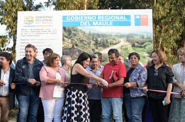 Autoridades y vecinos inauguraron camino asfaltado de la Ruta J-25 en la Montaña de Teno