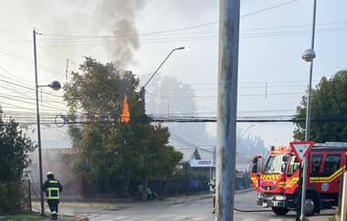 Incendio de cables eléctricos en Hualañé causó cortes de tránsito y energía eléctrica