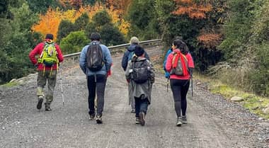 El trekking se trasladó a cascadas La Buitreras de Potrero Grande