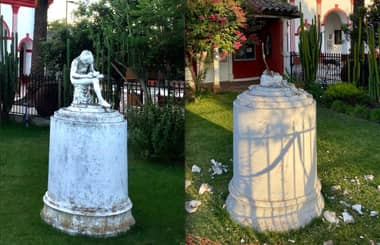 Indignación en Villa Alegre: Vandalizan histórica estatua del Niño de la Espina