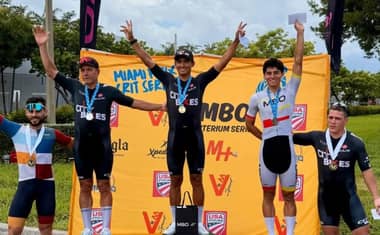 Ciclista curicano Cristián Arriagada en Miami