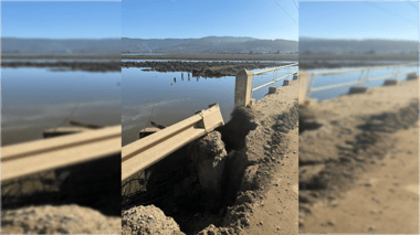 Concejala de Vichuquén denuncia socavón en puente de acceso a Llico