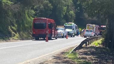 Un reventón de neumático habría causado grave accidente vial en la Ruta J-60