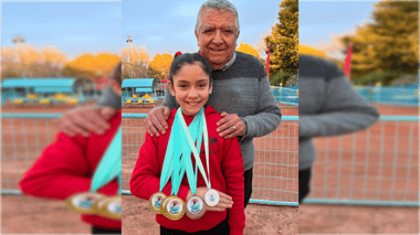 La nieta de un exgoleador curicano brilla en la gimnasia artística