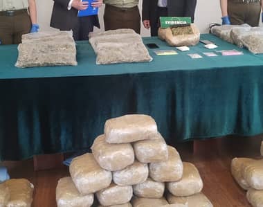 Sujetos detenidos con más de 100 kilos de droga en Curicó quedaron en prisión preventiva