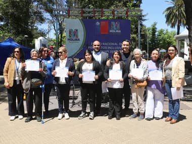 Usuarios de Molina recibieron certificación del Fondo Nacional de Proyectos de Inclusión
