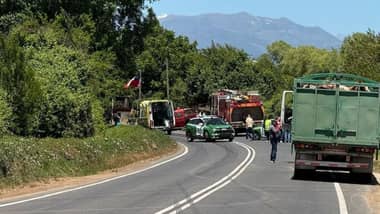 Colisión frontal deja una mujer argentina fallecida y tres heridos graves en la ruta CH-115