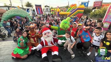 Gran Fiesta Navideña reunió a familias en la Punta de Diamante de Hualañé