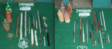 Incautan 30 litros de licor artesanal y decenas de armas blancas en masivo allanamiento a la cárcel de Talca