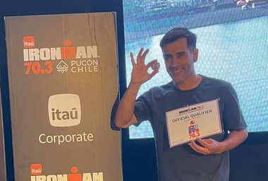 El curicano Alexy Narváez sella su clasificación al Mundial Ironman 70.3 de Niza, Francia