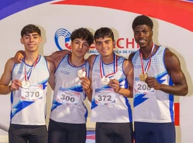 C. D. Manuel Larraín brilla en el Nacional de Atletismo U20 con oro en posta 4x100