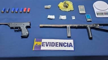 PDI detiene a sujeto que vendía drogas por redes sociales en Talca e incauta armas de fuego