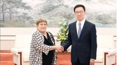 Michelle Bachelet se reúne con vicepresidente de China en su carrera por liderar la ONU