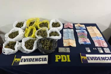 Curicó: PDI desbarata punto de venta de drogas y detiene a dos personas