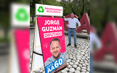 Candidato a diputado Jorge Guzmán presentó su “paloma digital” para no contaminar con propaganda
