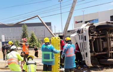 Tres personas lesionadas dejó accidente de tránsito en la Ruta 5 frente a Curicó