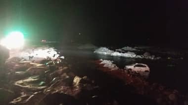 Ruta a Los Queñes: Milagrosa escapada de turistas que volcaron y cayeron el rio Teno