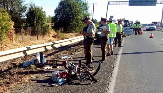 Fatal atropello costó la vida a ciclista cerca de Molina