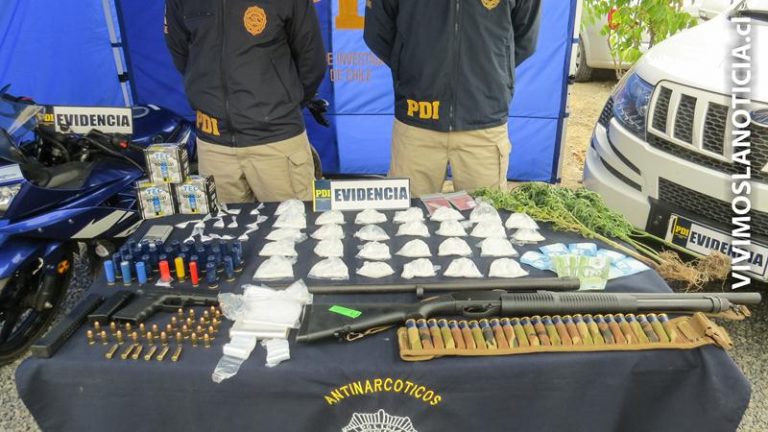 Detienen a traficante con un kilo de cocaína y armas de fuego