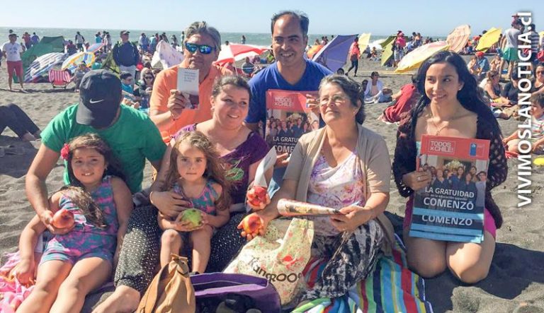 Promueven gratuidad de la educación en playas maulinas