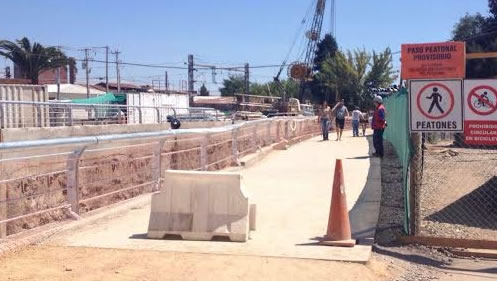 Curicó: anuncian restricción a peatones por trabajos del proyecto vial Lautaro-Villota