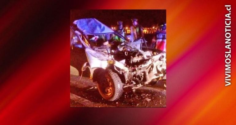 Colisión entre camioneta y tractor deja una víctima fatal en Teno