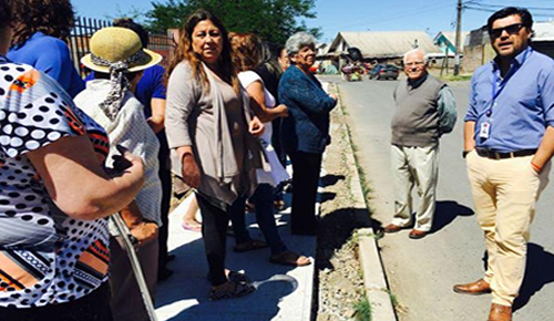 Pavimentan calle principal del parque industrial de Talca