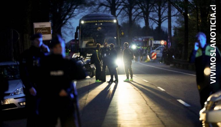 Cargas explosivas estallan cerca de bus del Borussia Dortmund en Alemania