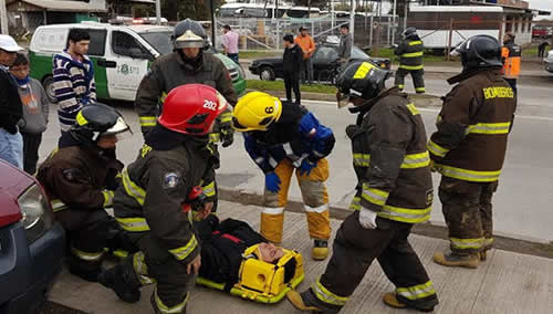 Motociclista queda lesionado en accidente en Santa Fe