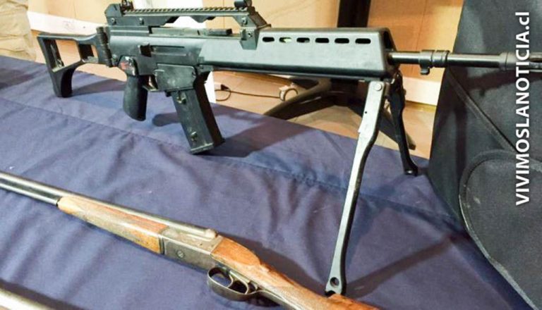 Cuantioso armamento portaban banda de narcos detenidos en Talca