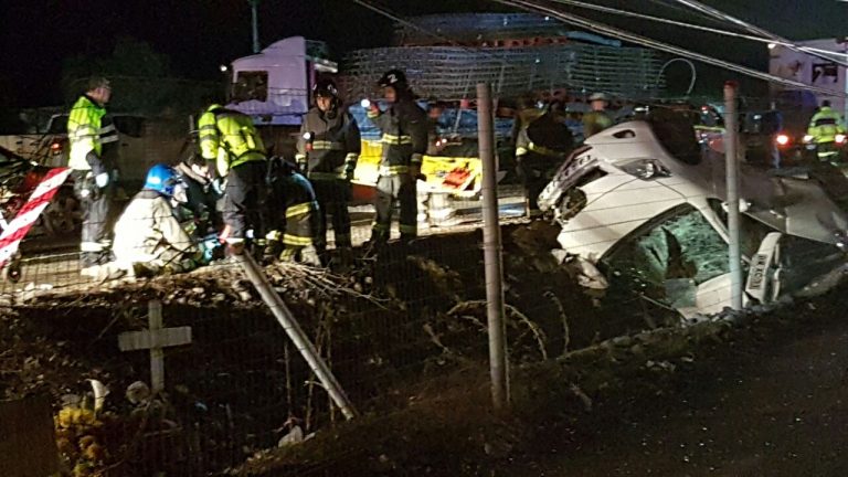 Violento choque en la ruta 5 Sur al ingreso norte de Curicó