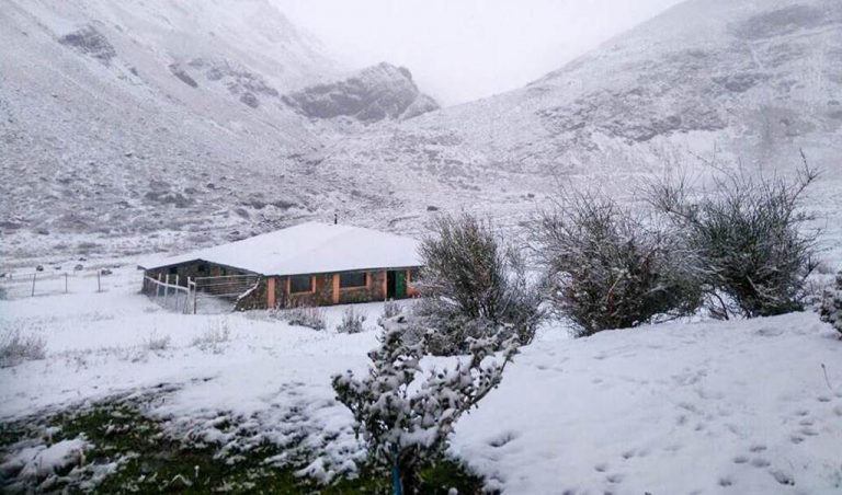 [FOTOS] Nieve cubrió el complejo fronterizo del Paso Vergara