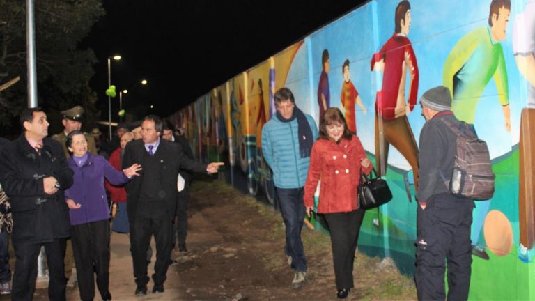 Se inauguraron luminarias en sector Aguas Negras