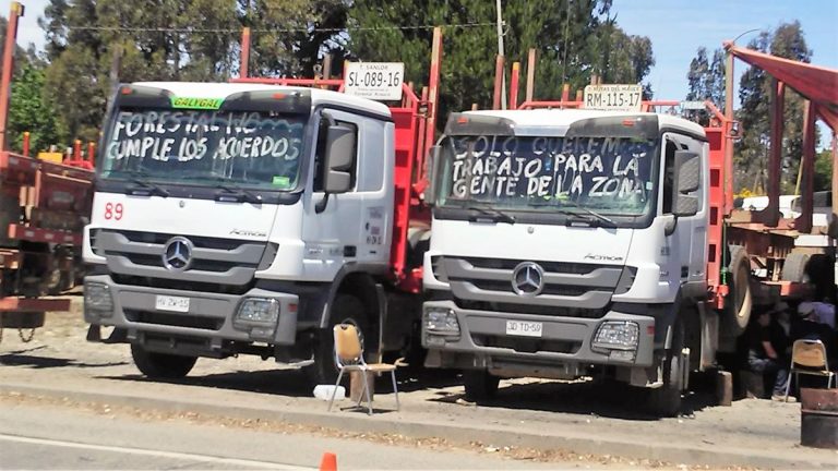 Tres plantas de Arauco cerraron por conflicto con camioneros