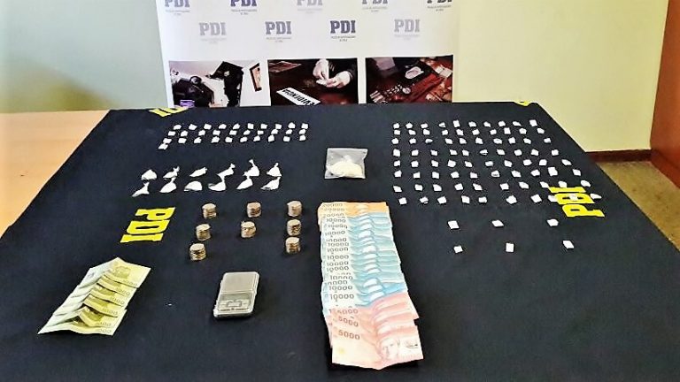 Detectives sacan de circulación más de 250 dosis de cocaína en Molina