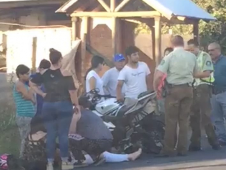 Colisión en Rauco deja a una mujer lesionada