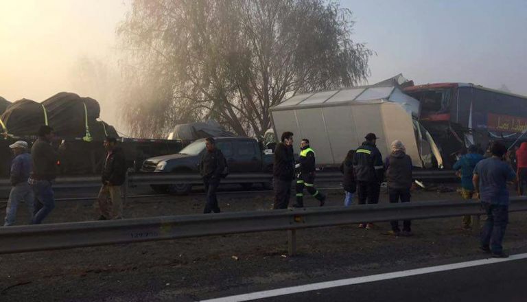 Grave colisión múltiple frente a San Fernando
