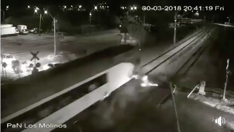 Impactante registro de accidente ferroviario en Talca