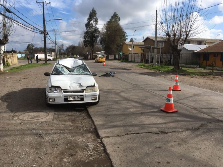 Grave quedó ciclista colisionado por vehículo en sector Colón