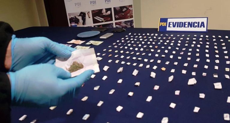 PDI sacó de circulación más de 230 dosis de droga en Curicó