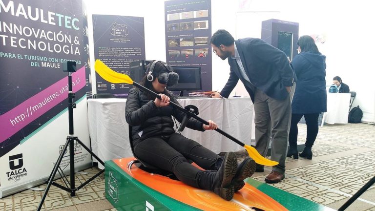 Simulador de realidad virtual ofreció experiencia inmersiva sobre el Lago Colbún