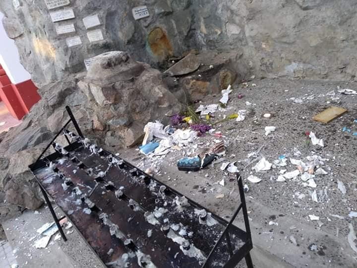 Destruyen gruta de la Virgen de “Lourdes” y “Santa Bernardita” en Villa Alegre