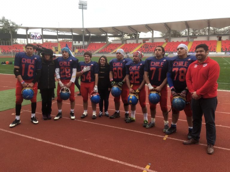 Seis “Guepardos” presentes en partido de fútbol americano entre Chile y Brasil