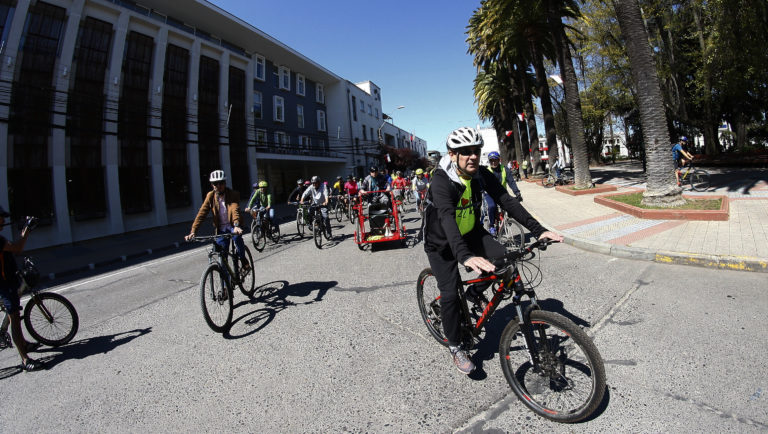 Ciclistas de Curicó celebraron el Día Mundial Sin Automóviles