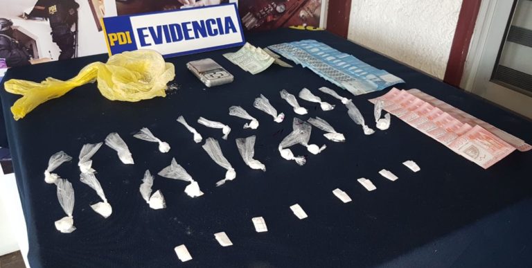 PDI detuvo a tres sujetos por microtráfico en sector sur poniente de Curicó