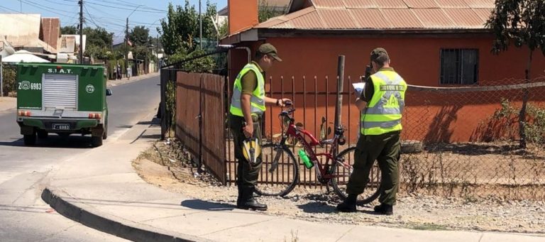 Mujer ciclista colisionada en Curicó se encuentra en riesgo vital