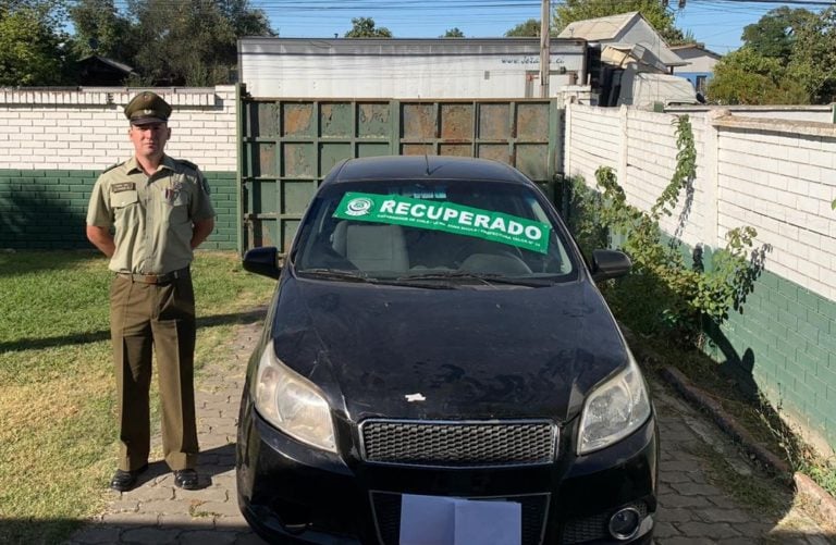 Carabineros de Talca recuperaron vehículo robado y detuvieron a sujeto por receptación