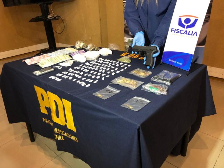 PDI desarticula banda que comercializaba droga en la ciudad de Talca