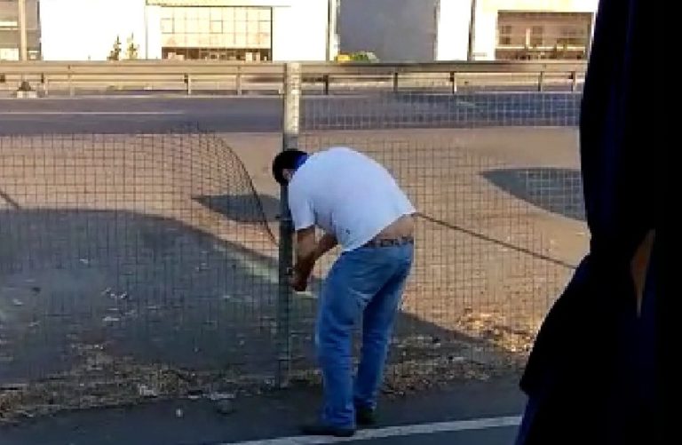 Conductor de Tenobus fue suspendido por 5 días tras cortar malla de protección en la carretera