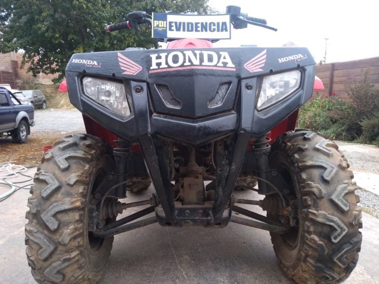 Policía de Investigaciones recuperó en Pichilemu cuatrimoto robada en Curicó